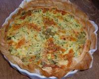 Etaler une pate feuilletée dans un moule et la faire cuire légèrement. Raper une courgette crue, ajouter 3 oeufs, un demi paquet de rapé,…