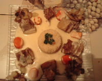 La véritable blanquette de veau à l'ancienne avec ses oignons grelots et ses petits champignons.