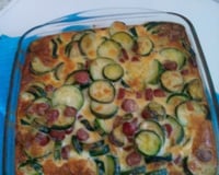Gratin de courgettes aux lardons