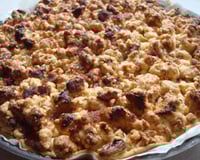 Tarte aux pommes caramélisées et au crumble banané