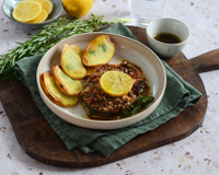 Tournedos de saumon et pommes de terre au persil