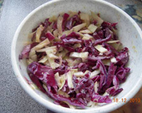 Chou blanc et chou rouge vinaigrette