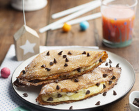 Crêpes soufflées aux pépites de chocolat