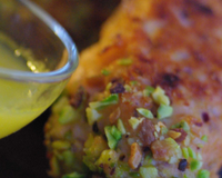 Sucette de saumon et gelée d'orange amer