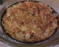 Gratin de pâtes au jambon