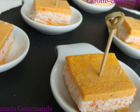 Amuse bouche en 3 c carotte-chêvre-crabe