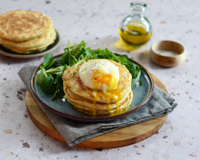 Pancakes et oeufs pochés au micro-ondes
