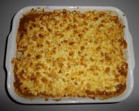 Le classique crumble aux pommes mais avec un nappage des pommes avec un caramel au beurre salé.