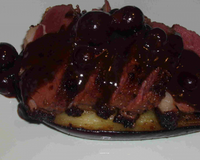 Magret de canard au raisin