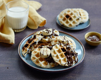 Sablés fourrés au chocolat au gaufrier