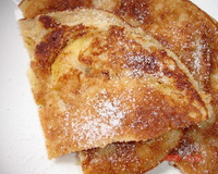 Crêpes levées au jus de pommes "et pommes"