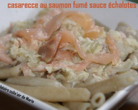 Casarecce au saumon fumé sauce échalotes