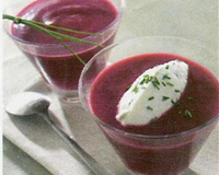 Soupe de betteraves au fromage frais