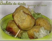 Boulette de dinde coco/curry
