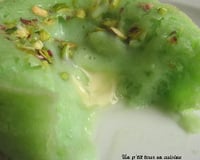 Fondant à la danette pistache