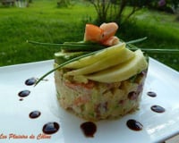 Timbale de crustacés aux pommes