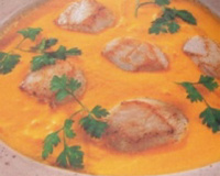 Crème de carottes aux Saint-Jacques