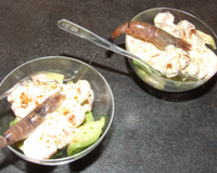 Verrine aux crevettes grises