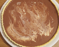 Tarte marbrée aux deux chocolats