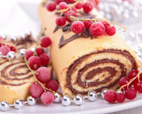 Bûche de Noël poire-chocolat