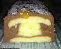 Bûche fraîche, chocolat, citron, poire