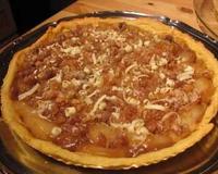 Pâte sablée, crème de marrons et poires williams