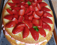 Génoise aux fraises