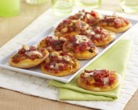 Mini pizzas courgette Brie
