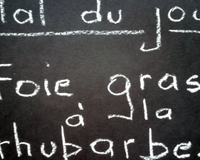 Foie gras à la rhubarbe