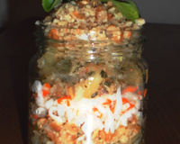 Verrine de navet au surimi et pomme