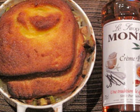Un dessert rapide pour aujourd'hui si vous n'avez pas de cocotte n'hésitez pas à utiliser votre moule à cake ou tout simplement une casserole qui passe au four (astuce…