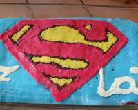 Gateau avec le décor de Superman