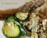 Poulet moutarde, gingembre, citron et quinoa courgettes