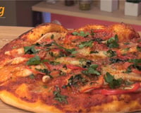 Pizza au poulet