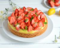 Tarte au citron et aux fraises