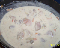 Blanquette de poule et riz