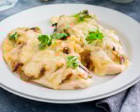 Escalopes de poulet gratinées à la mozzarella