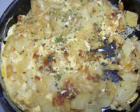 Omelette du soir, idéal pour apéro coupée en cubes.