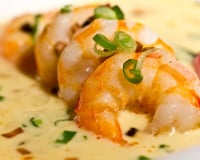 Crevettes à l’ail et lait de coco façon curry