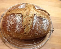 Pain blanc sur poolish cuisson en cocotte