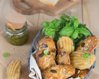 Madeleines au pesto et Mix Salade Le Sillon