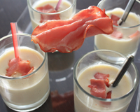 Verrines de maïs et bacon grillé