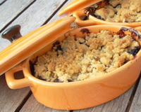 Crumble pommes myrtilles maison