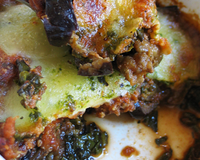 Gratin d'aubergines et de roquette maison