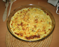 Courgettes en gratin au piment d'Espelette.