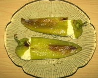 Poivrons cornes farcis aux 3 fromages