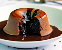 Fondant au chocolat sauce arabica