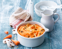 Purée de Floraline aux champignons et à l’emmental