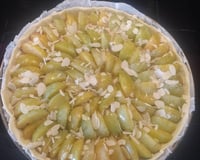 Tarte aux prunes jaunes et amandes
