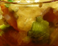 Verrines crabe exotique sauce coco